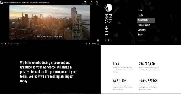 The Run Grateful website